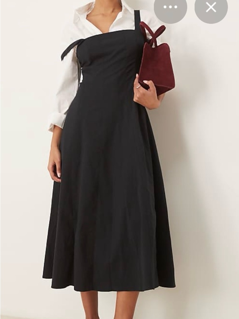 Abercrombie & Fitch Black Sleeveless Square-Neck Maxi Dress with Pockets Cotypn